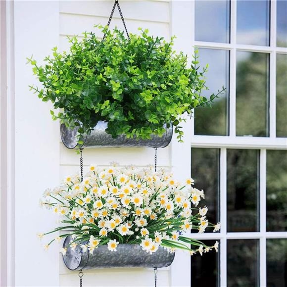 10 Pack Artificial Boxwood Stems for Outdoors No Fading Plastic Faux Plants - Picture 7 of 7